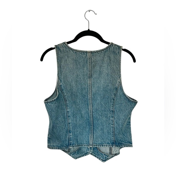 Denim Forum 90s Denim Vest Blue Y2K Western Stagecoach Festival Size Medium - Picture 8 of 10